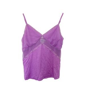 Asos Purple Lace Detail Tank Top Sz 2